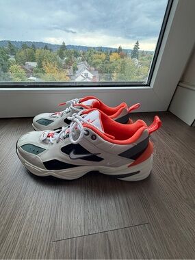 Nike Air Monarch IV - White, Light Grey, Olive Green, Black, Orange